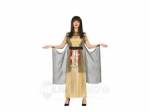 Costume Cleopatra Carnevale Egiziana Vestito Guirca Adulta Regina Egitto Oro