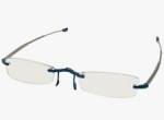 Gafas De Lectura Plegables ópticas Ejecutivas Sin Montura Azul 1,0 X Con Estuche