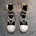 Rick Owens Correct Vers. Milky Aroma Pentagram High-top Shoe Canvas Leather Boot